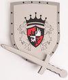Little Adventures Foam Pretend Play Toy Sheild & decorative replica blade Set (Red Knight)