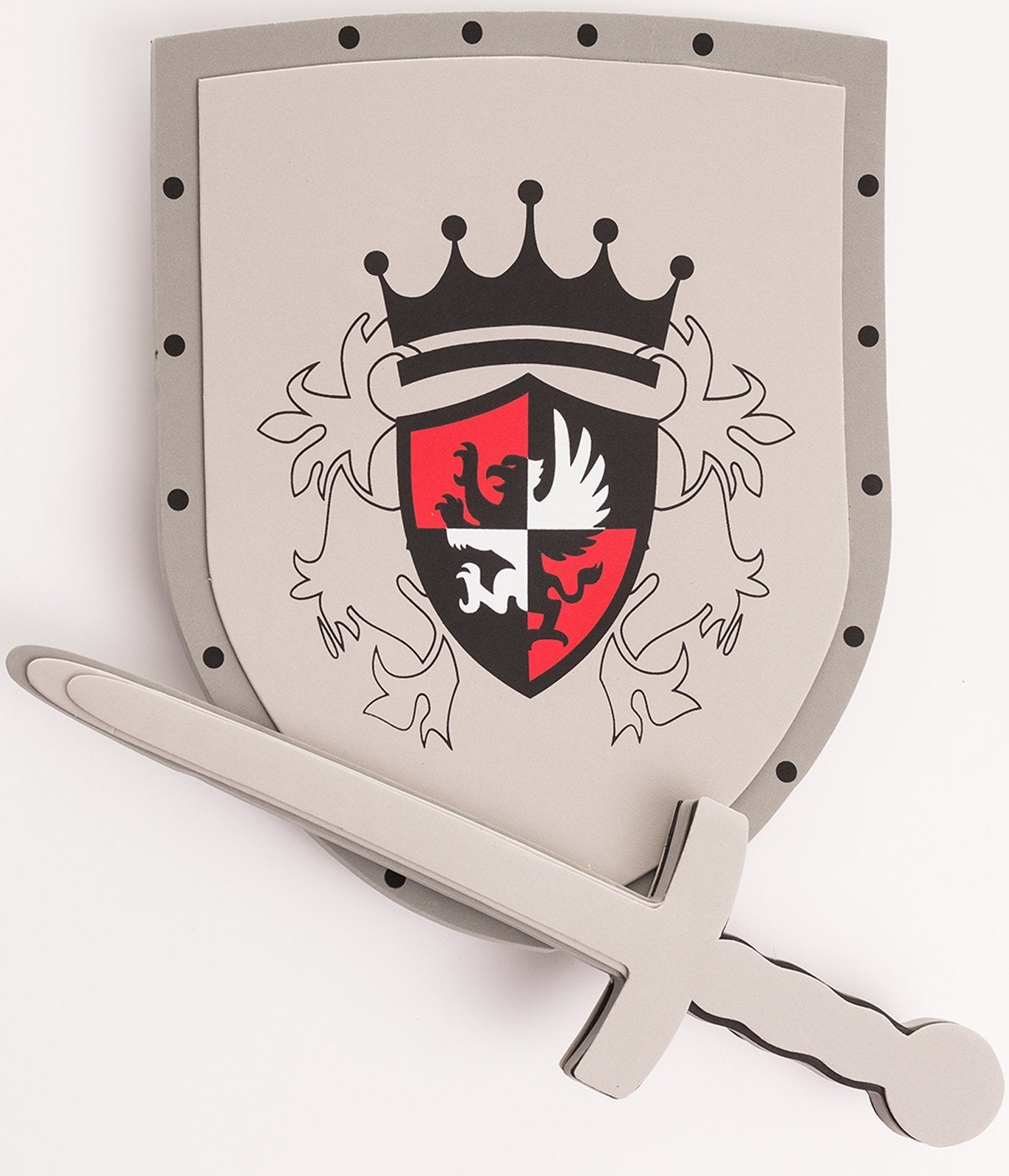 Little Adventures Foam Pretend Play Toy Sheild & decorative replica blade Set (Red Knight)