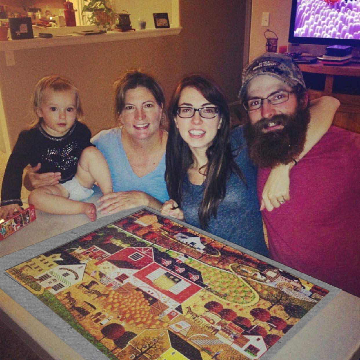 Jigsaw Puzzle Mat Roll Up - 3000 Pieces Large Puzzles Saver Board For Adults Kids