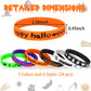 JUNEBRUSHS 24Pcs Halloween Silicone Bracelets Halloween Favors Supplies Rubber Wristbands for Kids Party Trick or Treat Goodie B