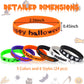 JUNEBRUSHS 42Pcs Halloween Silicone Bracelets Halloween Favors Supplies Rubber Wristbands for Kids Party Trick or Treat Goodie B