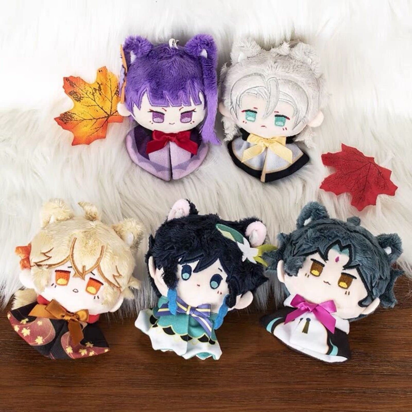 Genshin Impact Plush Toys Venti Zhongli Kazuha Xiao Plush Toy, Keychain Anime Figure Soft Stuffed Gift For Game Fans(Albedo)