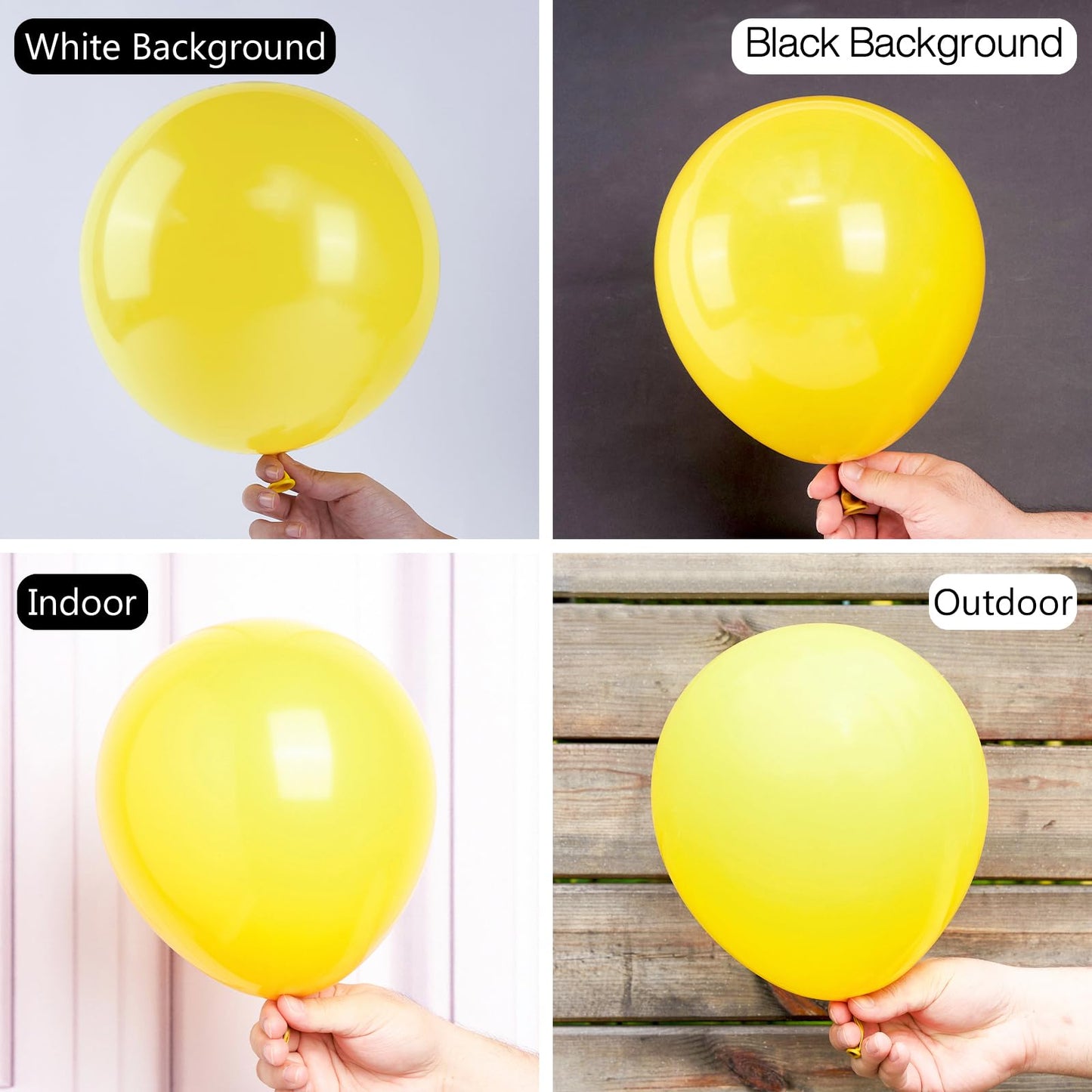 Partywoo Yellow Balloons, 127 Pcs Matte Yellow Balloons Different Sizes Pack Of 36 Inch 18 Inch 12 Inch 10 Inch 5 Inch Yellow Latex Balloons For Balloon Garland Arch As Party Decorations, Yellow-Y55