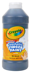 Crayola Washable Finger Paint - Black (16 Oz), Toddler Paint for Arts & Crafts, Kids Classroom Supplies, Nontoxic & Easy To Clea