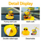 wonuu Rubber Duck Car Ornaments Cool Yellow Duck Car Dashboard Decorations Squeaky Glasses Duck with Propeller Helmet for Car ccessories Dashboard (Rainbow-Yellow G)