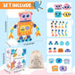 HAPGFS Wooden Robot Building Blocks Set - STEM Toys for Toddlers, 28 Pcs Montessori Fine Motor Skills Playset, Medium Size