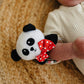 Baby Rattle In High-Contrast Black, White, Red - 5'' Tall - Baby Rattle With Cute Panda Face - Perfect Size For Small Hands - Te