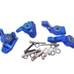 HOPLEX RC Aluminum Alloy Caster Block&Steering Blocks&Rear Stub Axle Carriers Replace for 3632 3736 3752 for 1/10 Traxxas 2WD Sl