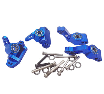 HOPLEX RC Aluminum Alloy Caster Block&Steering Blocks&Rear Stub Axle Carriers Replace for 3632 3736 3752 for 1/10 Traxxas 2WD Sl