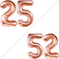 Katchon, Rose Gold 25 Balloon Numbers - 40 Inch | 25Th Birthday Balloons, Gold 25Th Birthday Decorations For Women | 25 Balloon Numbers Gold | 25 Years Balloons, 25Th Birthday Decorations For Men