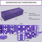 Vovotuzzi Dominos Set For Adults - Double 6 Dominos - Dominoes Set For Kids And Adults - 28 Marbleized Purple Jumbo Domino, Clas