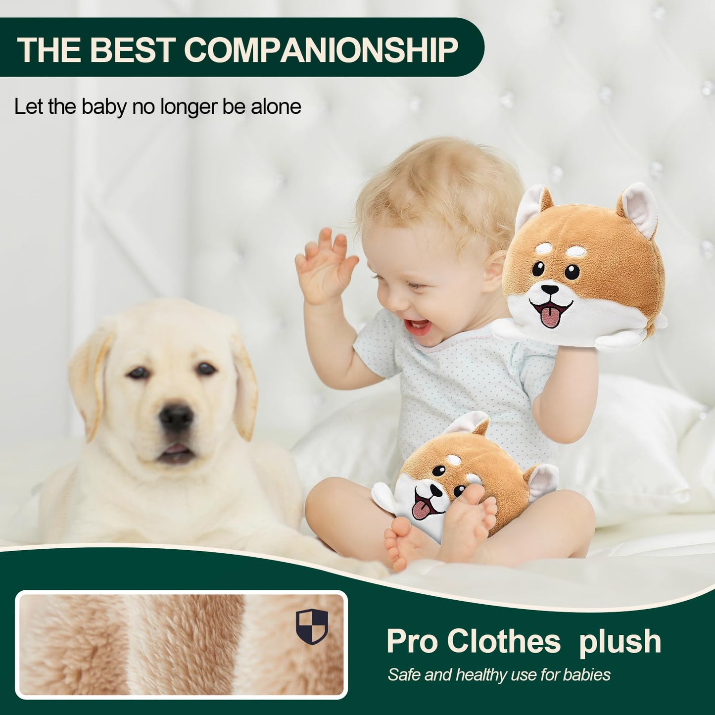Double-Sided Flip Plush Toy,Reversible Stuffed Animal Mood Plush Flip Show Your Mood At All Times (Dog)