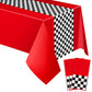 Irenare Car Birthday Supplies Racing Decorations Road Tablecloth Racetrack Table Runner Table Covers For Kids Boy Car Theme Birthday Party, 54 X 108 Inch (Red,2 Sheets)