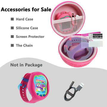 Xegimor Silicone Cover And Carrying Case For Tamagotchi Uni Interactive Virtual Pet, Screen Protector For Tamagotchi Uni Digital