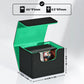 ZLCA Card Deck Box for Trading Cards  MTG Commander Deck Box Holds 120+ Single Sleeved  Leather Magnetic Card Storage Case Fits for TCG CCG Magic(Black& Dark Green)