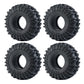 RCLIONS 4PCS 1.9inch RC Crawler Tires Rubber Wheel Tyre 110mm/4.3'' with Foam Insert for 1/10th AXIAL SCX10,TRX4,SCX10 II,D90,D1