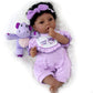 Aori Reborn Baby Dolls Black 18 Inch Lifelike Newborn Girl Doll Realistic Soft Posable Limbs And Weighted Cloth Body With Bassin