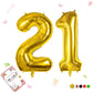 Smlpuame 40 Inch Number Balloon 0-9 Gold Large Number 21 Balloons,Digital Balloons For Birthday Party Celebration Decorations Su