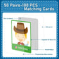 Gisgfim 50 Pairs Memory Matching Game Never Forget A Face Concentration Memory Matching Games