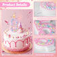 Zlongron Birthday Number Candles, Handmade Macaron 3D Flash Number 8 Candle, Suitable for Girls and Boys Birthdays, Weddings, A