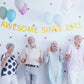 Awesome Since 1941 Banner Pre-Strung Happy 83Rd Birthday Banner Gold Glittery 83 Eighty Three Years Old Birthday Party Decoratio