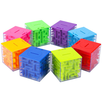 8Pack Money Maze Puzzle Box, Twister.Ck Unique Money Gift Holder Box, Fun Maze Puzzle Games For Kids And Adult Birthday
