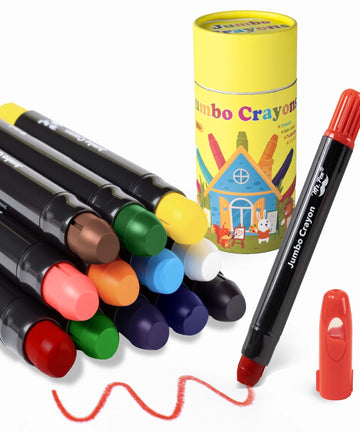 Mr. Pen- Jumbo Twistable Crayons, 12 Pack, Multicolor, Non-Toxic Washable Crayons