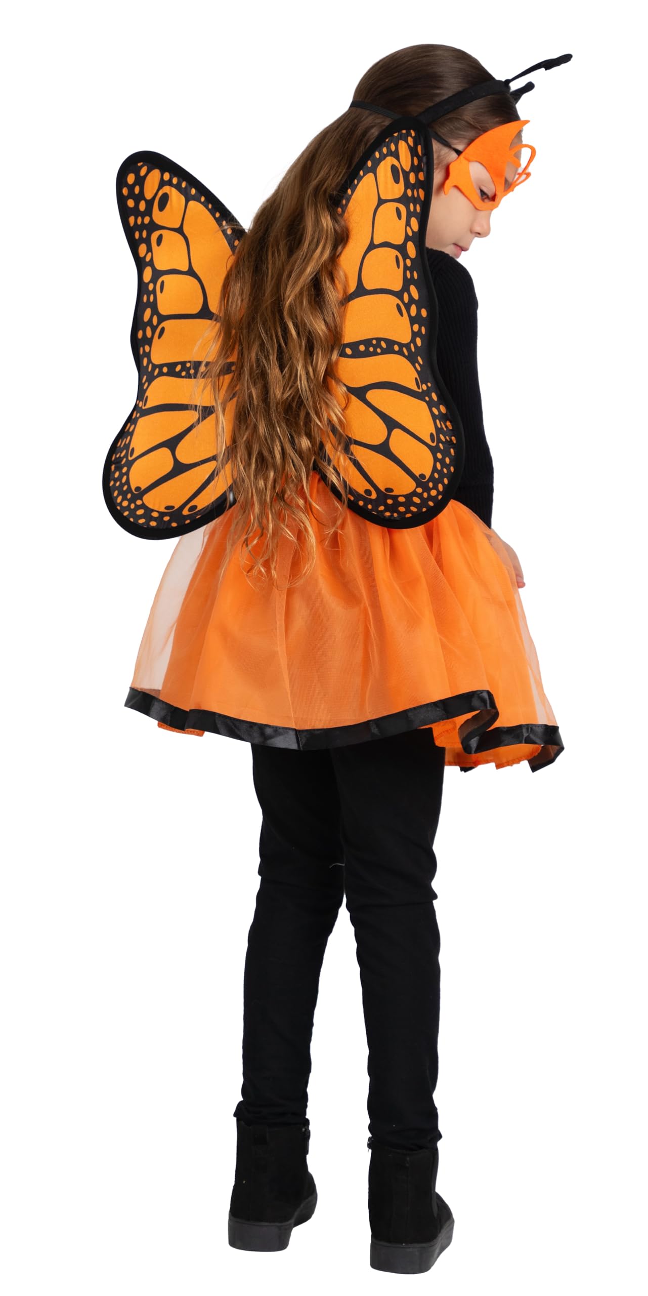 Dress Up America Butterfly Wings Costume For Girls - Butterfly Costume For Kids - Butterfly Cape, Headband, Mask And Tutu Set