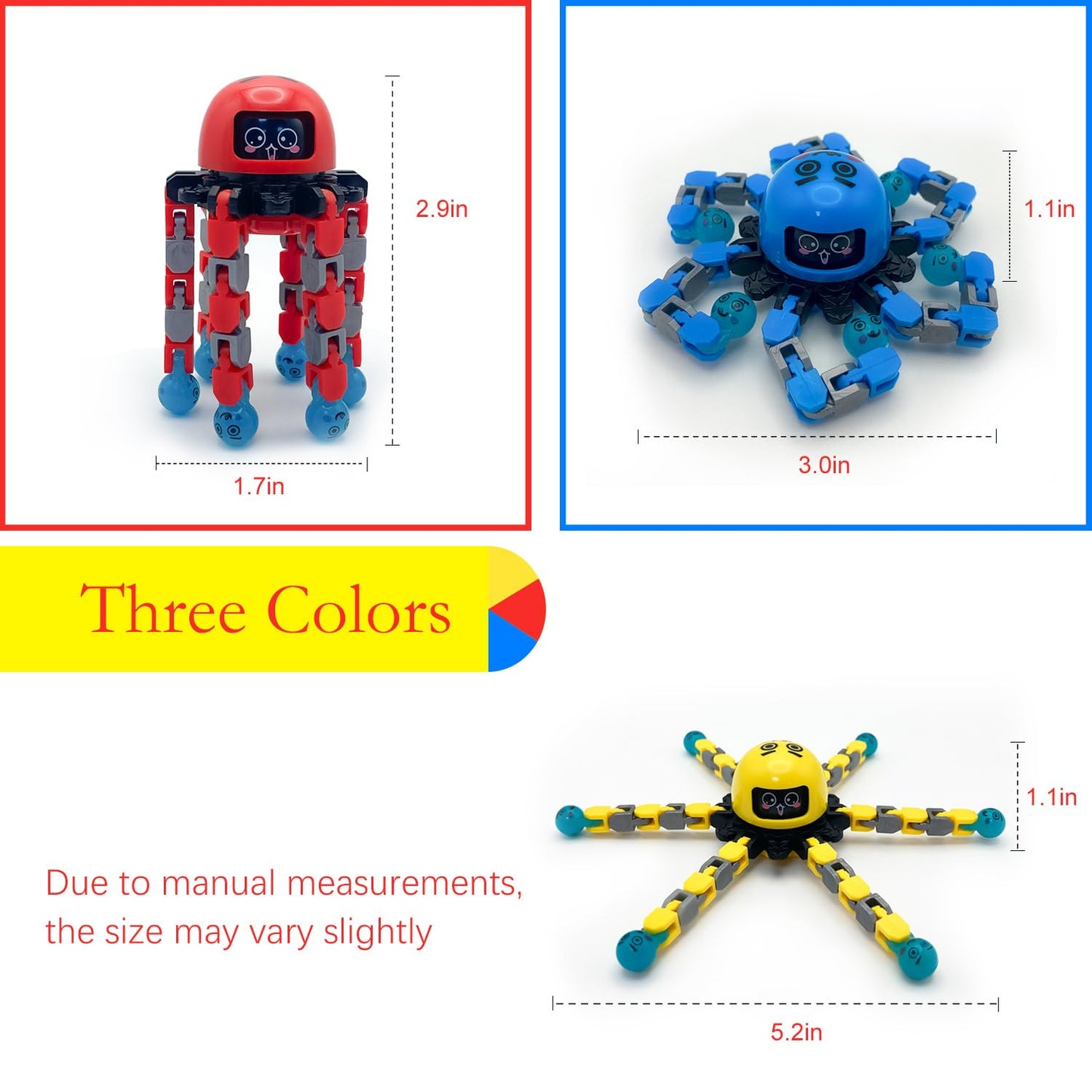 Buluwans Cool Grimace Fidget Toys Bulk, Stocking Stuffers For Kids And Teens, Adhd Autism Toys Stem Sensory Toys 3 Packs Hallowe