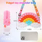 Goheyi Pop Shoulder Purse Fidget Toys Bag For Girls And Women, Rainbow Clouds Pop Shoulder Bag, Easter Gifts Sensory Silicone Fidget Backpack Toy For Adhd Anxiety Stress Relief