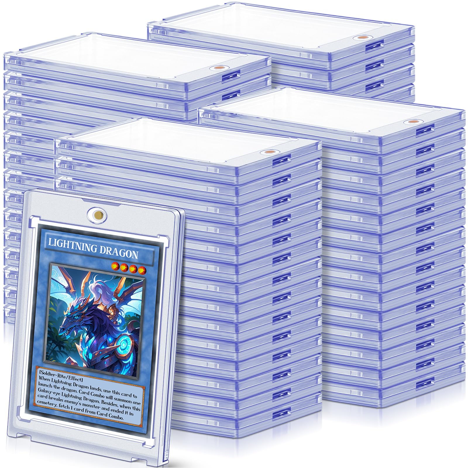 100Ct Magnetic Card Holders For Trading Cards, 35Pt Acrylic Card Protectors Baseball Card Display Case Fit For Sports Cards, Mtg – Toytooth