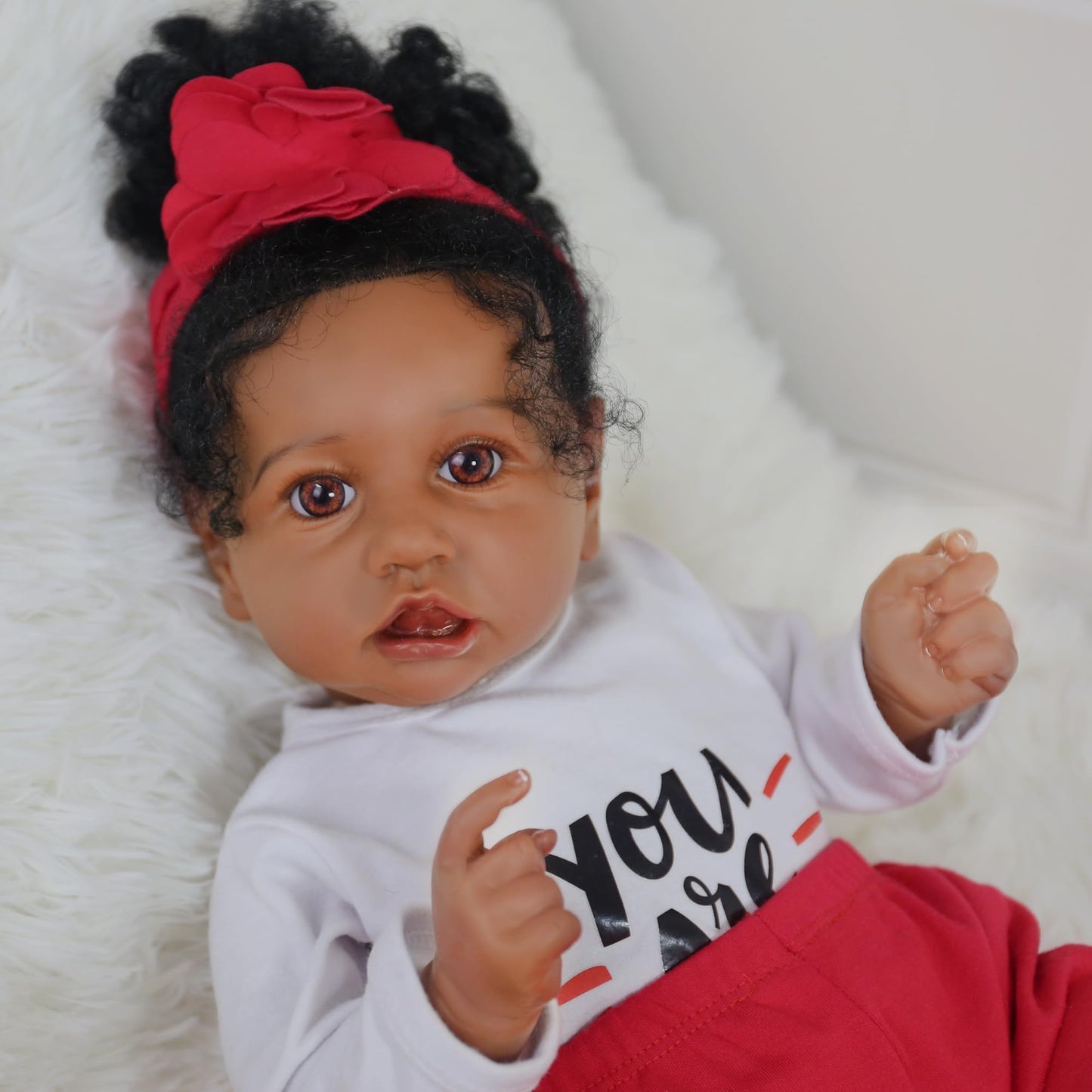 Black Reborn Baby Doll Girl, 20 Inch African American Reborn Baby Doll With Soft Body, Best Gift For Kids Age 3+