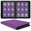 Card Binder 9 Pocket for 360 Cards - enhanced Trading Card Binder with Sleeves Protection  Side Loading Card Collection Binder for TCG  MTG  YGO  One Piece Collectible Cards (Purple)