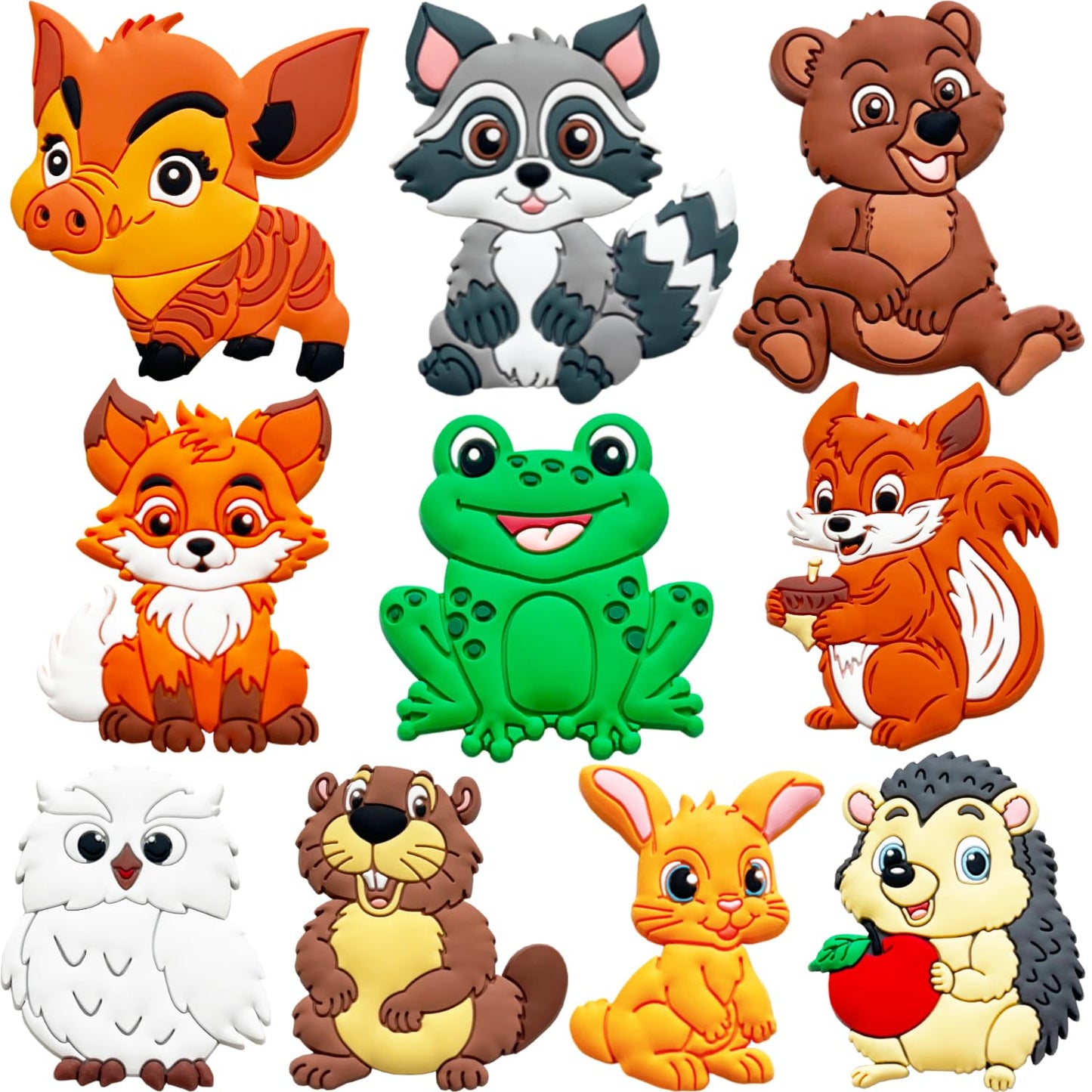 Fridge Magnets for Kids Forest Animals - Large Cute Rubber Animal Magnets for Fridge Whiteboard - Refrigerator Magnets for Toddl