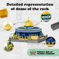 Alif and Friends Dome of The Rock Building Blocks Set - 900+ Pcs Islamic Building Toys - Al-Aqsa Mosque Perfect Eid Gifts for Ki