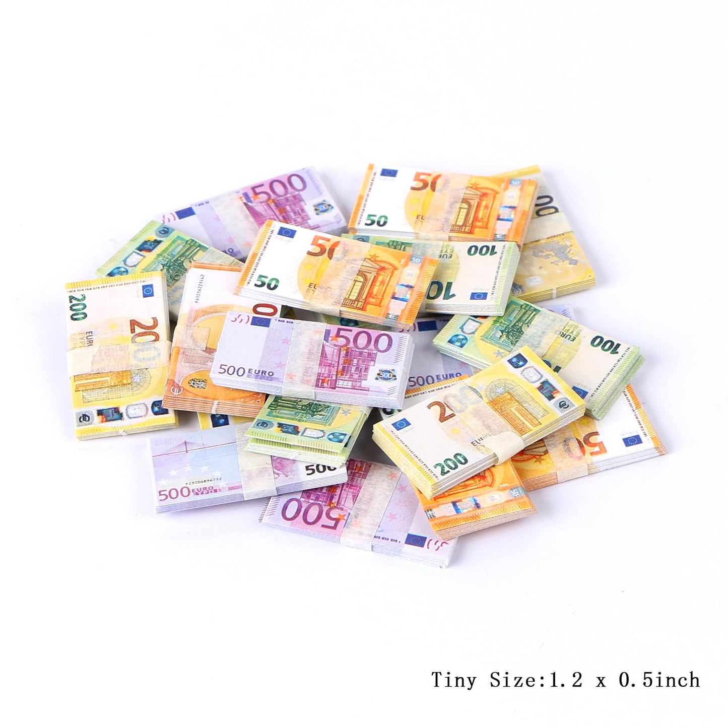 400 Pieces Dollhouse Miniatures Scene Model Mini Euros Play Prop 1:12 Dollhouse Accessories, 4 Styles