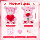 Shappy 2 Sets Large Valentines Day Plush Stuffed Animal With Heart And Rose, Cute Stuffed Animal Toys, Valentine'S Day Wedding G