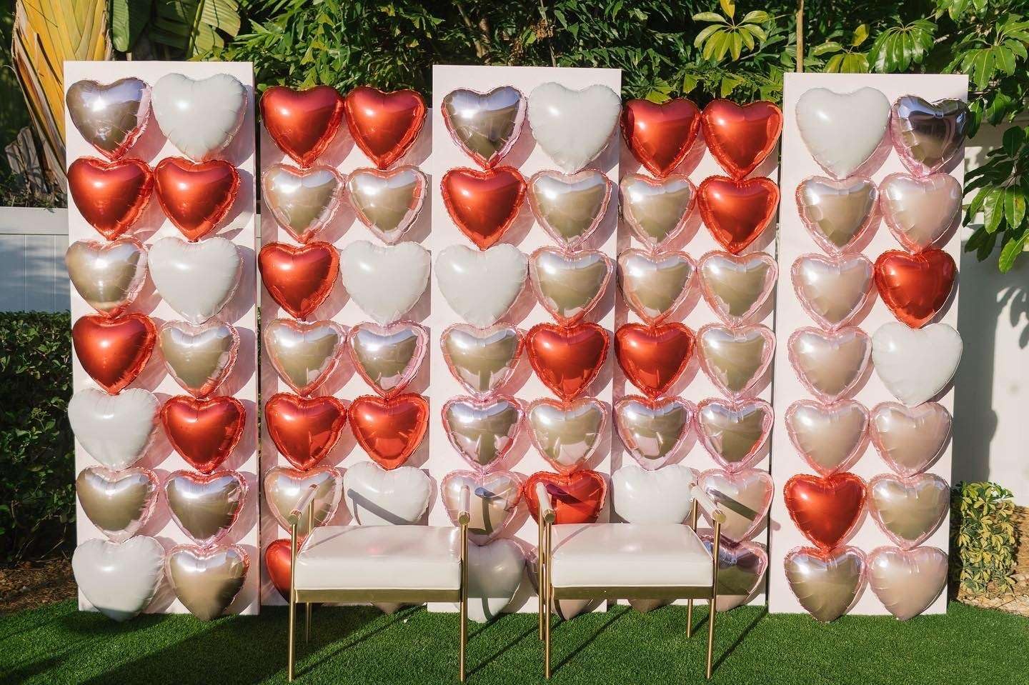 Lovoir 10 Pcs Silver Pearl Pink Heart Shape Foil Mylar Balloons 18 Inch Love Balloons For Valentine'S Day Birthday Party Decorat