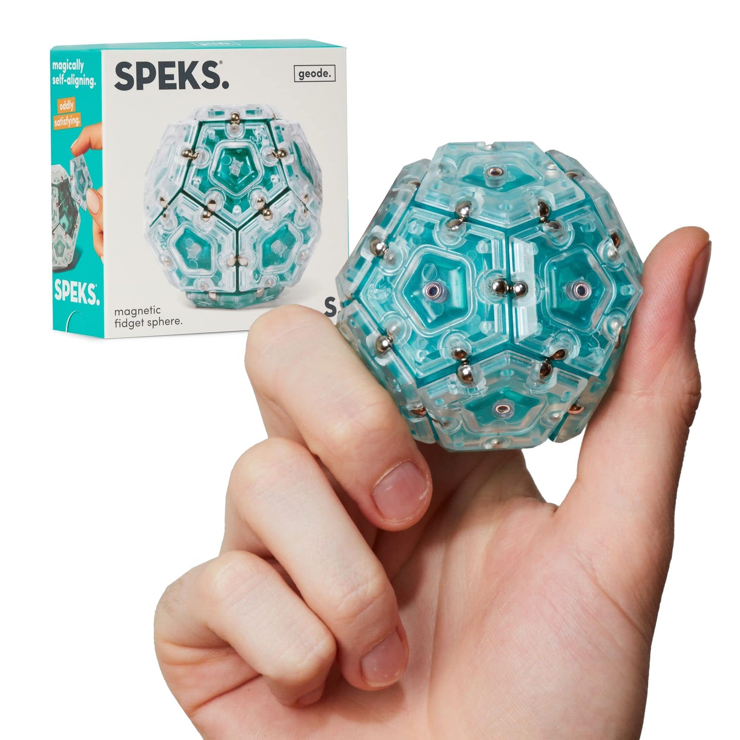 Speks Geode Sphere Magnetic Fidget Toy For Adults & Teens 14+ | Sensory Gadget For Stress Relief And Anxiety, Office Desk Toy Pr