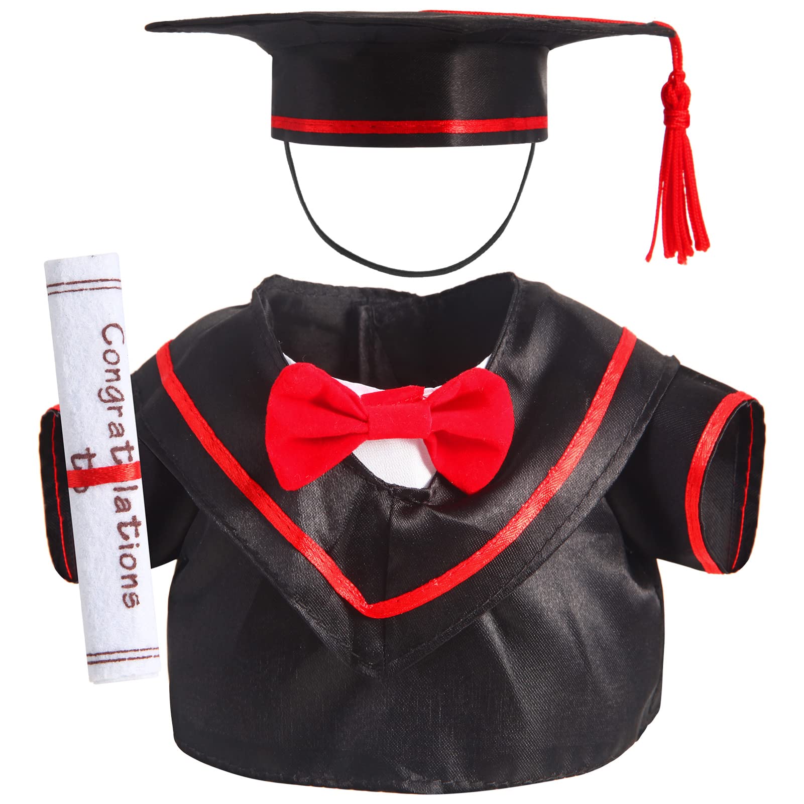 Set Of 1 Graduation Teddy Bear Clothes Cap & Gow Outfit Fits Most 8'' - 12'' Bear Plush Stuffed Animal Outfit Build A Bear Doll