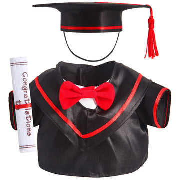 Set Of 1 Graduation Teddy Bear Clothes Cap & Gow Outfit Fits Most 8'' - 12'' Bear Plush Stuffed Animal Outfit Build A Bear Doll