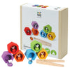 PlanToys Wooden Beehive Color Sorting Toy for Toddlers | Montessori Fine Motor Skill Playset with Bees, Hives & Tweezers | STEM 