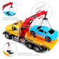 Dwi Dowellin Kids Toys for 3 4 5 6 7 Years Old Boys, 15'' Large Tow Truck Toy,Friction Powered Transport Truck Crane Toy with Li