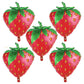 Gotpass 5 Pcs Strawberry Balloons Fruit Strawberry Foil Mylar Balloons Strawberry Themed Party Birthday Supplies For Baby Shower