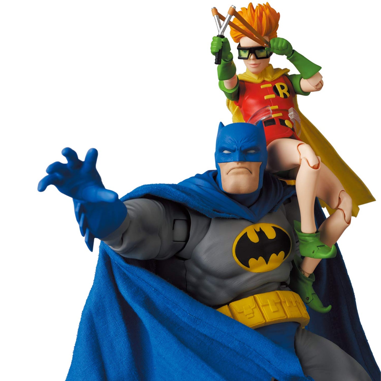 Medicom Mafex No.139 Batman Blue Version & Robin The Dark Knight Returns Total Height Approx. 6.3/4.3 Inches (160/110 Mm) Painted Action Figure