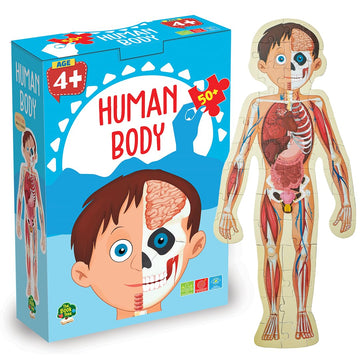 The Book Tree Human Body Puzzle For Kids, 50+ Pieces, Detailed Illustrations, Learning Experience By Majestic Book Club