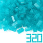 Feleph 320 Pieces Transparent Light Blue 2X4 Bricks Parts Building Kit Creative Play Set Blocks Classic Toy Accessories Compatible With 3001 Major Brands (Trans Light Blue)