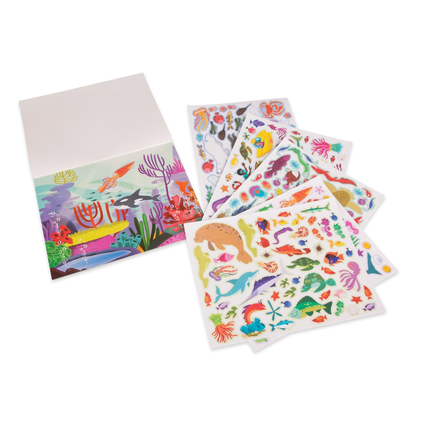 Melissa & Doug Reusable Sticker Activity Pad - Under The Sea - 14.05"x11.05" - Multicolor - FSC Certified - Model 30500