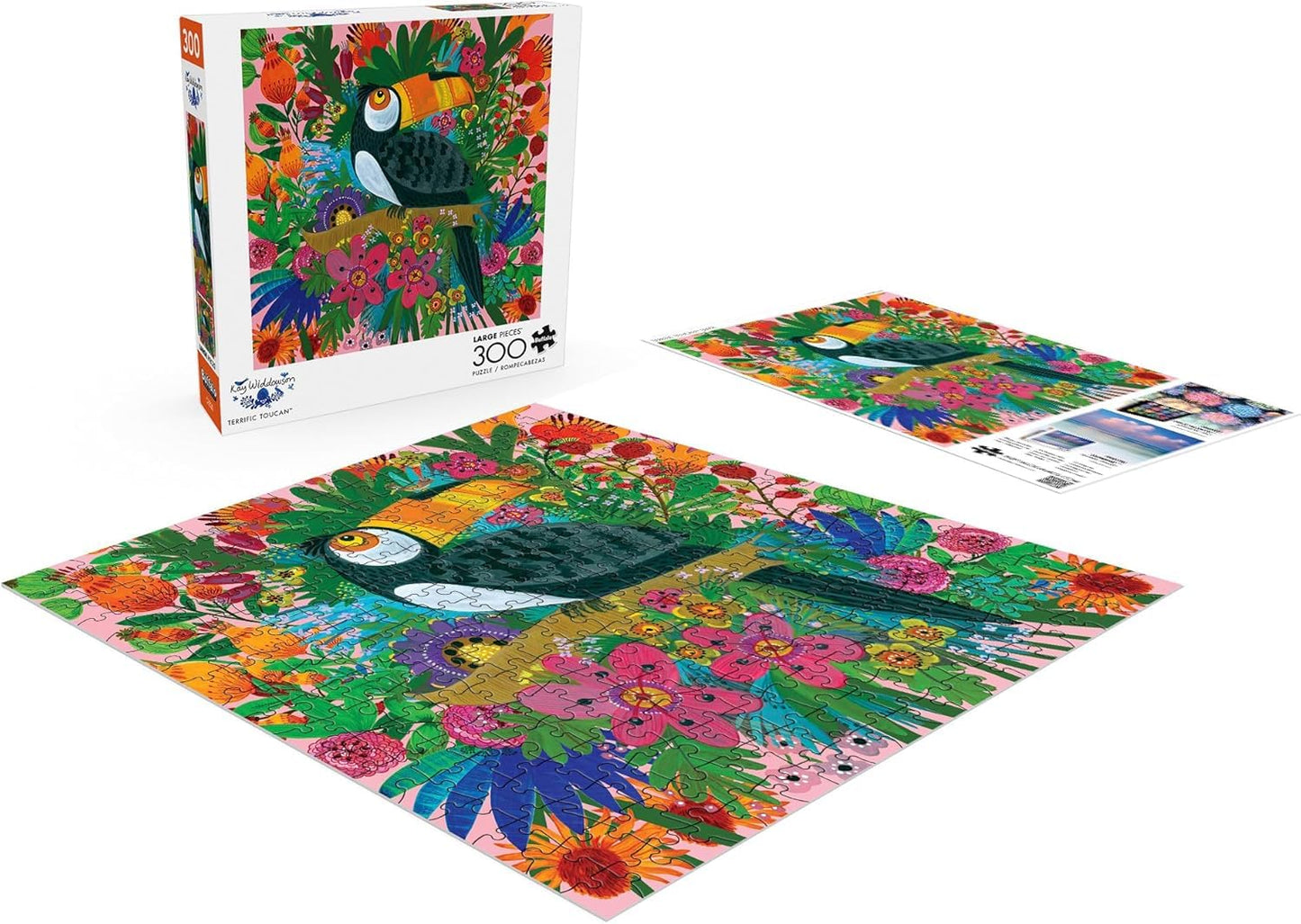 Buffalo Games - Kay Widdowson - Terrific Toucan - 300 Piece Jigsaw Puzzle For Adults Challenging Puzzle Perfect For Game Nights