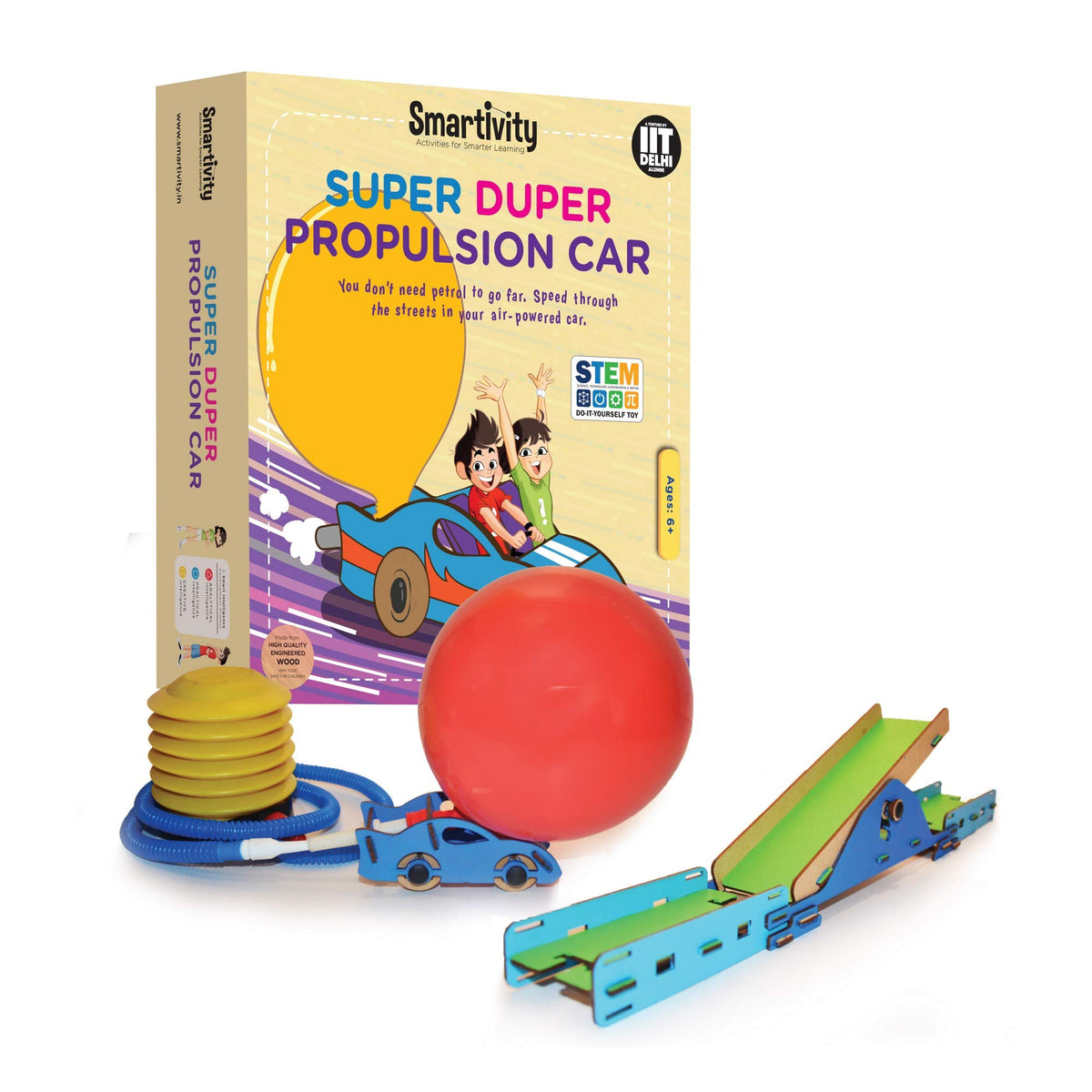 Smartivity Super Duper Propulsion Car STEM Educational DIY Fun Toys, Educational & Construction based Activity Game for Kids 6 t